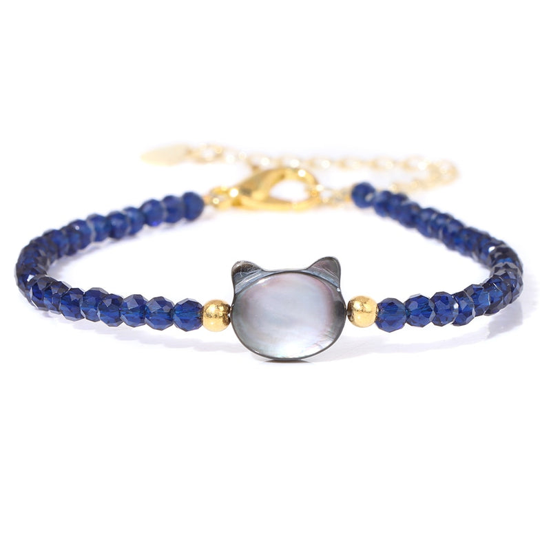 Pulseira de Quartzo Feminina Azul