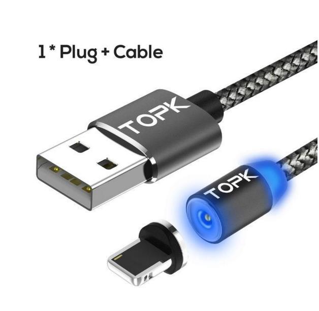 Cabo USB Magnético TOPK LED