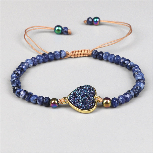 Pulseira de Quartzo Feminina Azul